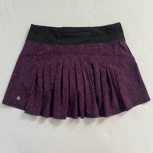 lululemon athletica Purple Pleated Skater Mini Skirt